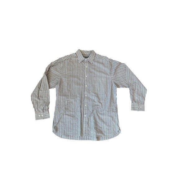 Mens Johnston & Murphy Tailored Fit Striped Long Sleeve Button-Down SZ XL‎ - Picture 1 of 6